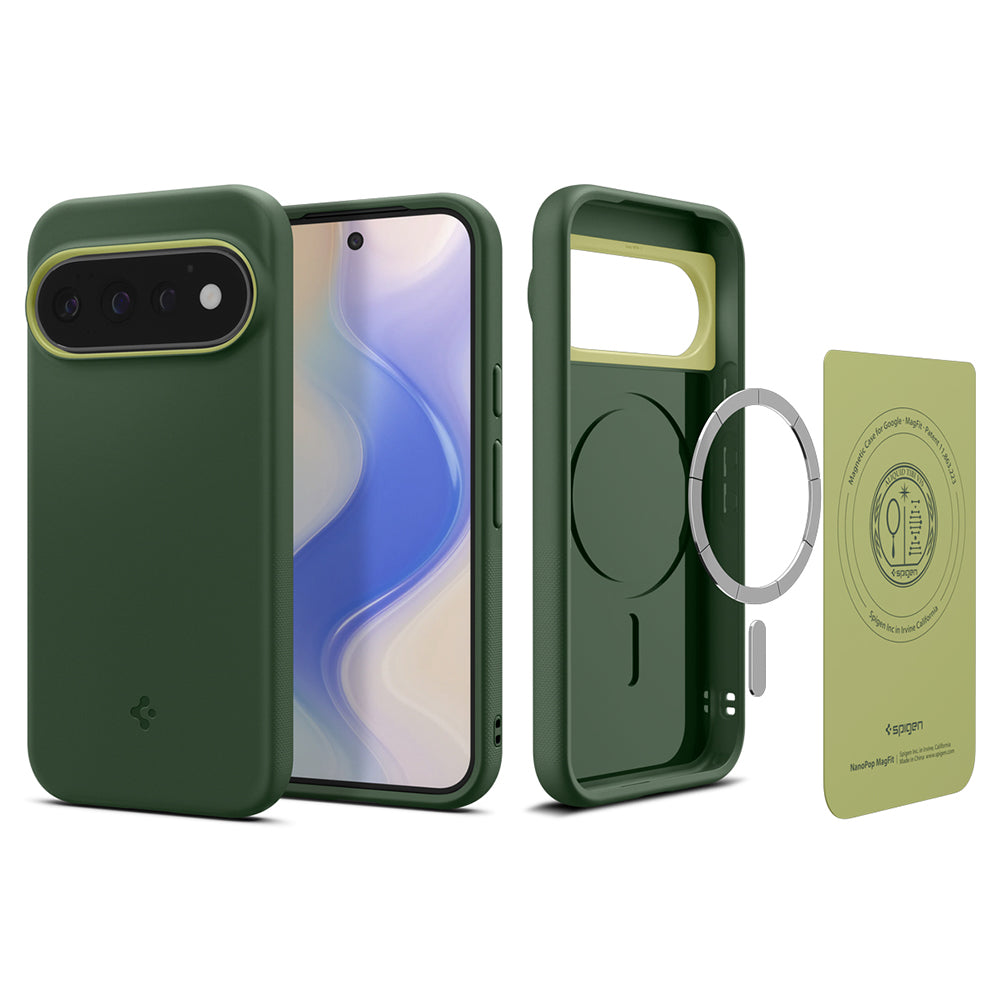 Custodia MagSafe per Google Pixel 11 Pro, Spigen, Caseology Nano Pop, Verde ACS11436