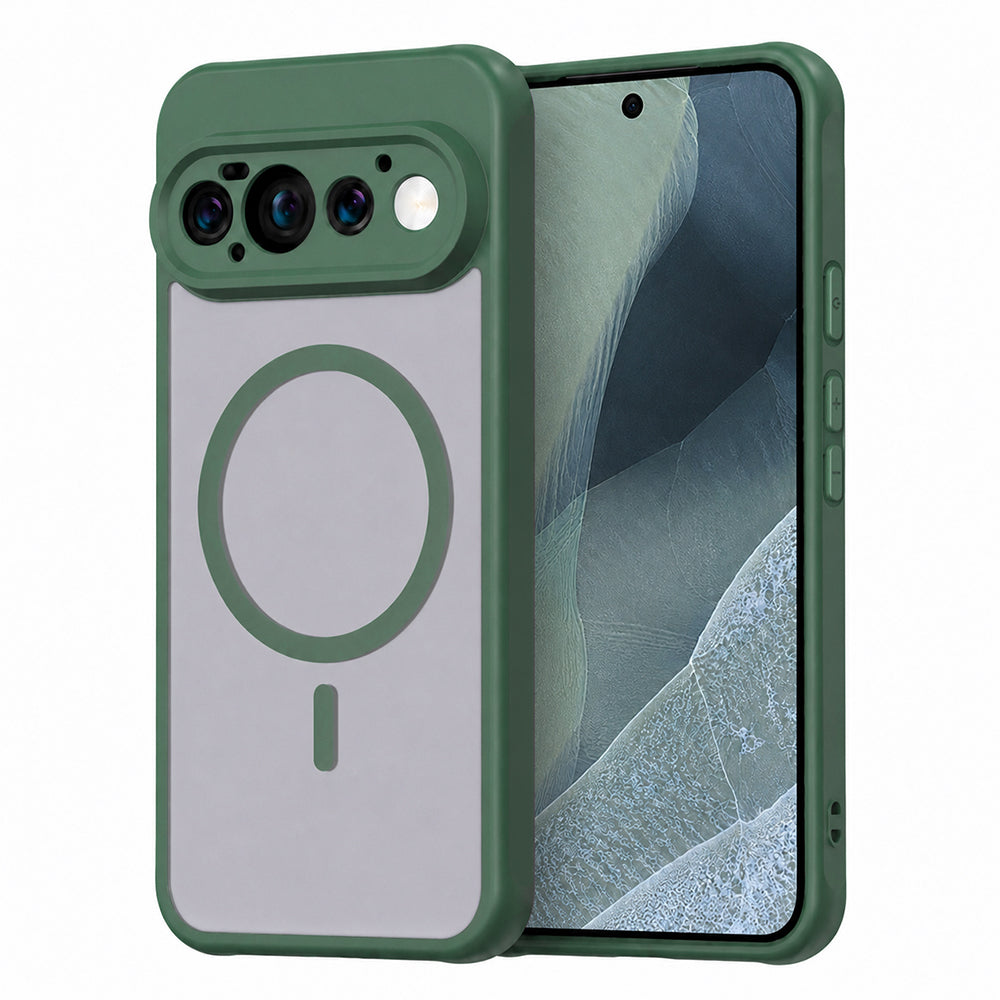 Custodia MagSafe per Google Pixel 11 Pro, Techsuit, HaloFrost II, Verde