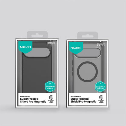 Custodia MagSafe per Google Pixel 11 Pro XL, Nillkin, Super Shield Pro, nera trasparente satinata