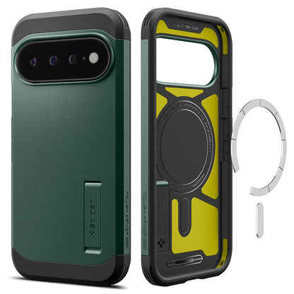 Custodia MagSafe per Google Pixel 11 Pro XL, Spigen, Tough Armor, Verde ACS11864