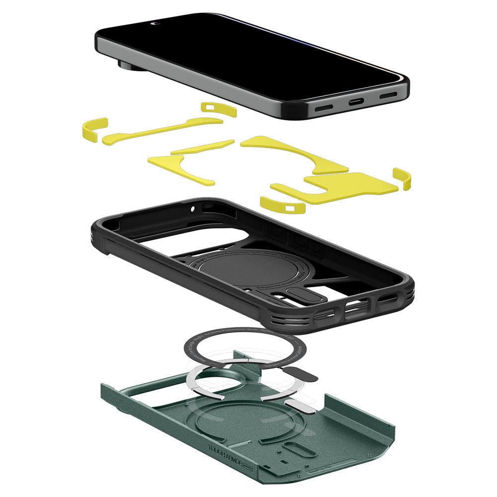 Custodia MagSafe per Google Pixel 11 Pro XL, Spigen, Tough Armor, Verde ACS11864