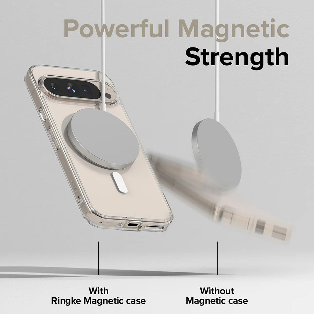 Custodia MagSafe per Google Pixel 9 / 9 Pro, Ringke, Fusion, Trasparente