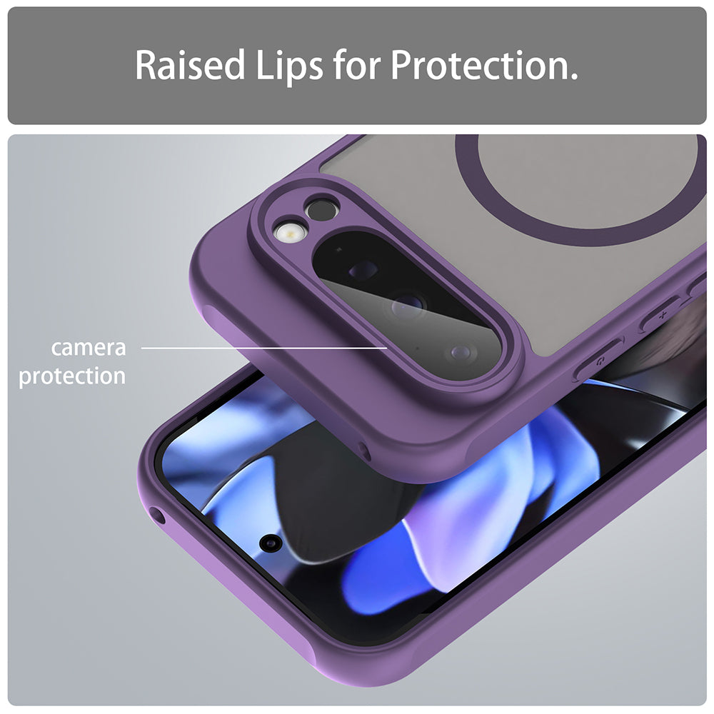 Custodia MagSafe per Google Pixel 9 Pro, Techsuit, HaloFrost II, Viola