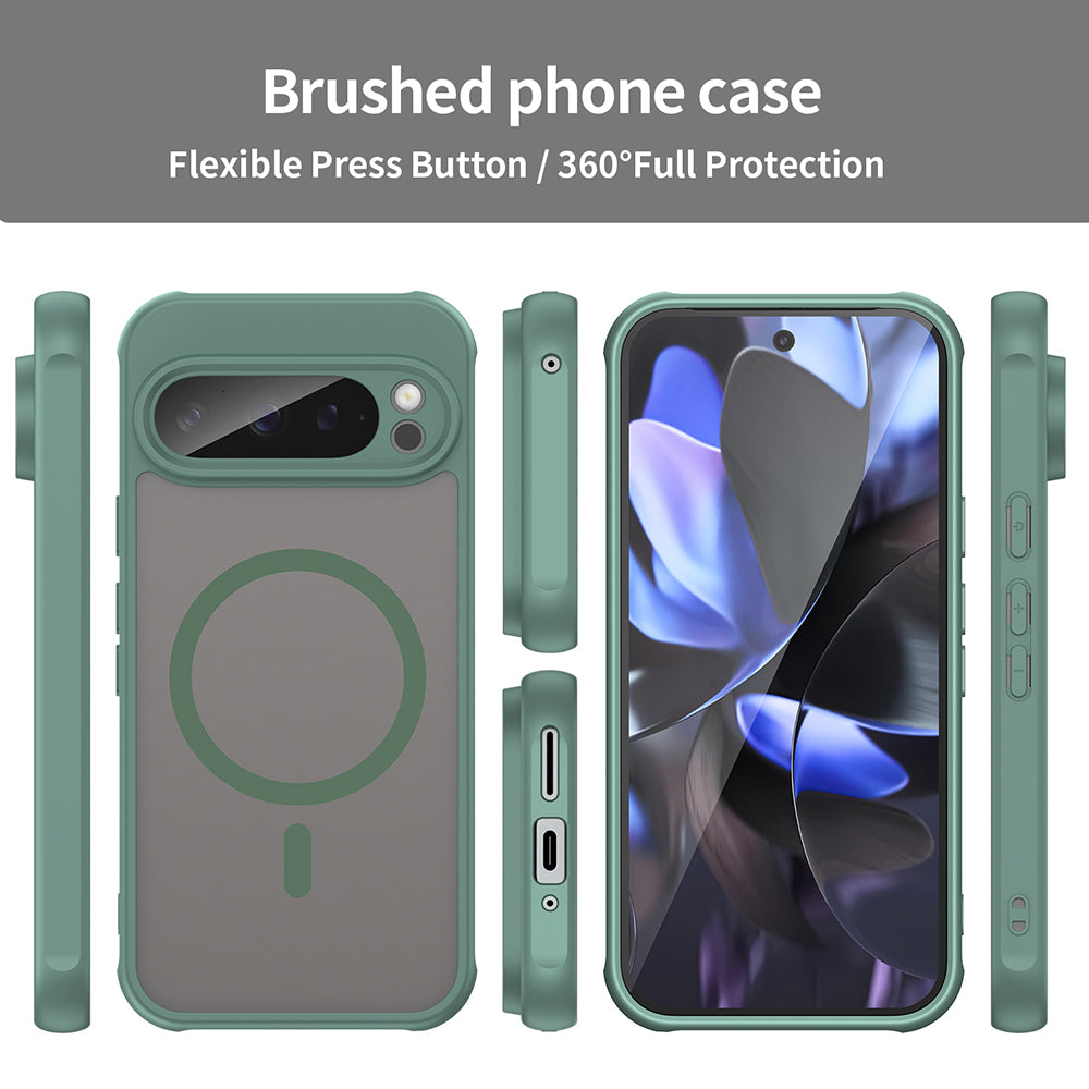 Custodia MagSafe per Google Pixel 9 Pro, Techsuit, HaloFrost II, Verde