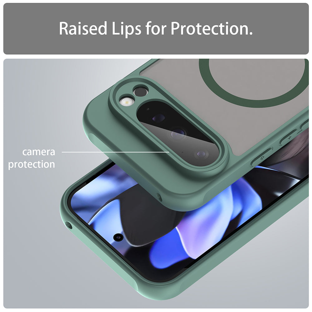 Custodia MagSafe per Google Pixel 9 Pro, Techsuit, HaloFrost II, Verde
