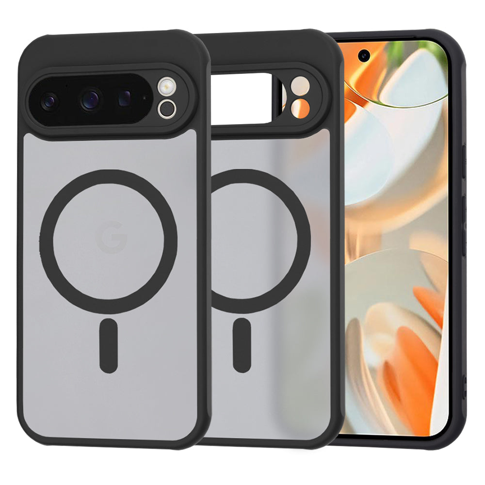 Custodia MagSafe per Google Pixel 9 Pro, Techsuit, HaloFrost, Nera