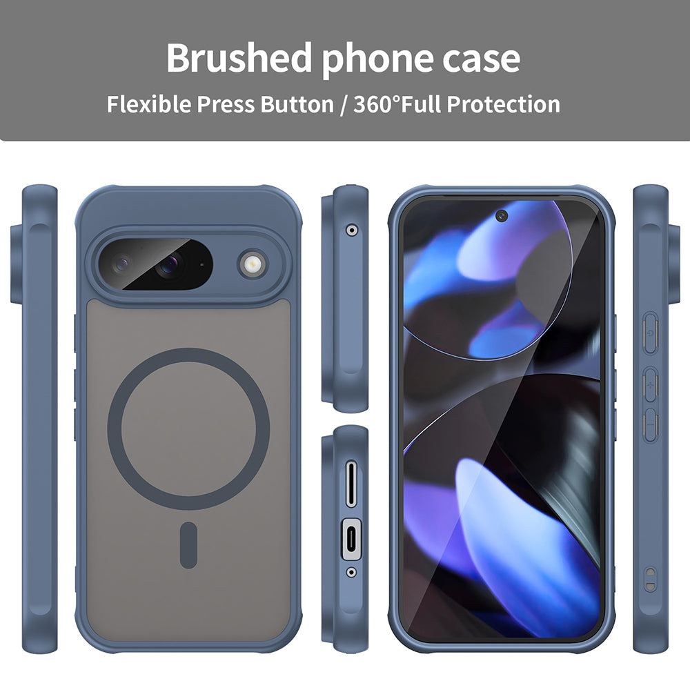 Custodia MagSafe per Google Pixel 9, Techsuit, HaloFrost II, Blu Navy