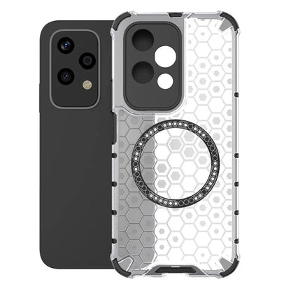 Custodia MagSafe per Honor 200 Lite, Techsuit, HoneyComb Shield, Bianca