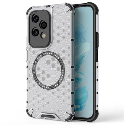 Custodia MagSafe per Honor 200 Lite, Techsuit, HoneyComb Shield, Bianca