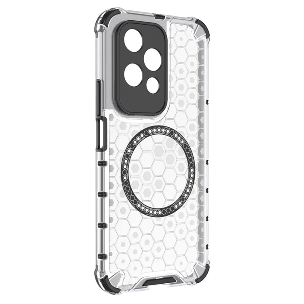 Custodia MagSafe per Honor 200 Lite, Techsuit, HoneyComb Shield, Bianca