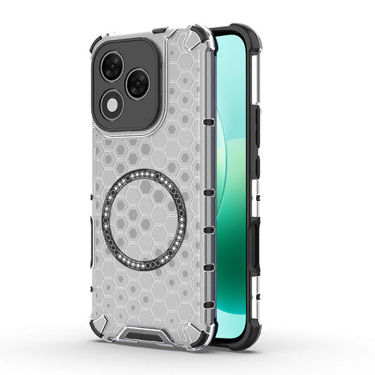 Custodia MagSafe per Honor 400 Lite, Techsuit, HoneyComb Shield, Bianca