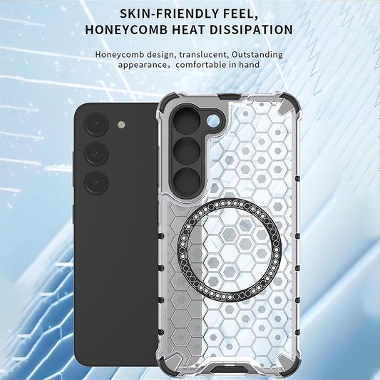 Custodia MagSafe per Honor 400 Lite, Techsuit, HoneyComb Shield, Bianca