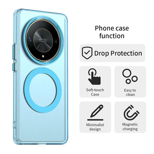 Custodia MagSafe per Honor Magic6 Lite, Techsuit, CandyCase, Blu