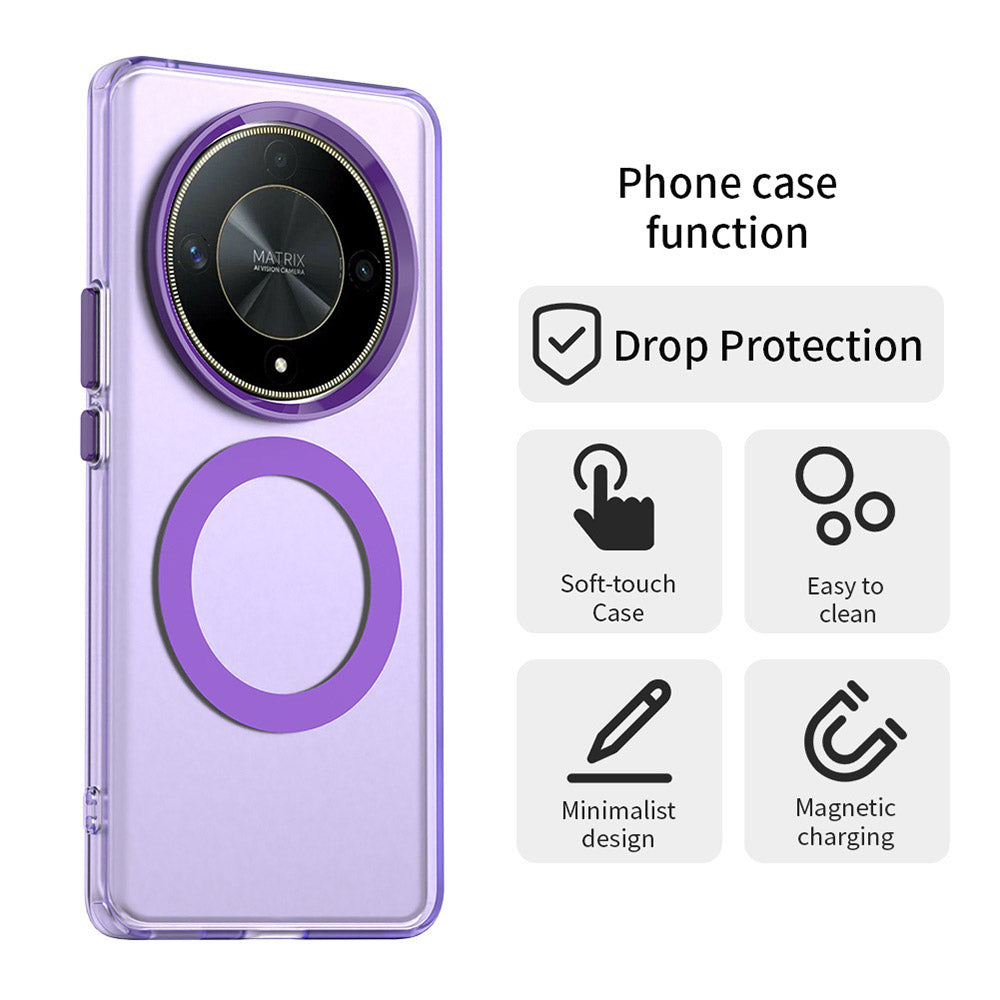 Custodia MagSafe per Honor Magic6 Lite, Techsuit, CandyCase, Viola