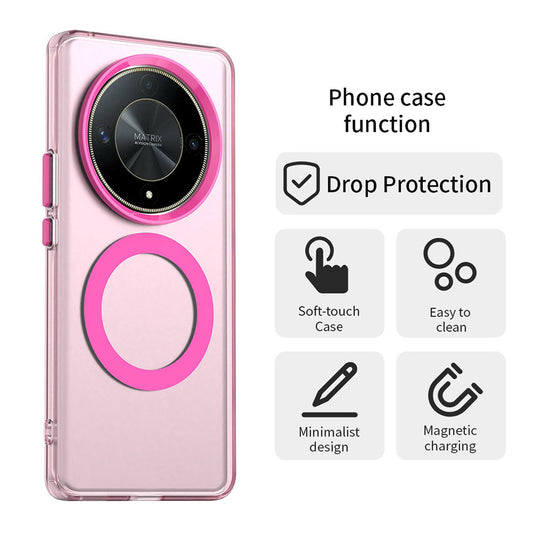Custodia MagSafe per Honor Magic6 Lite, Techsuit, CandyCase, Rosa
