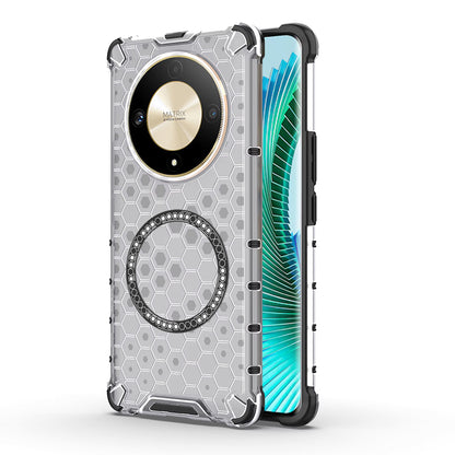 Custodia MagSafe per Honor Magic6 Lite, Techsuit, HoneyComb Shield, Bianca