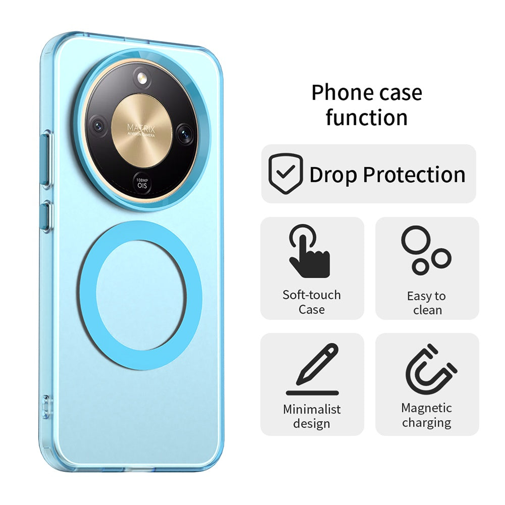 Custodia MagSafe per Honor Magic8 Lite, Techsuit, CandyCase, Blu