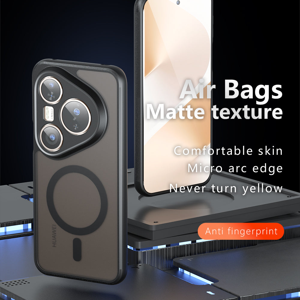 Custodia MagSafe per Huawei Pura 80 Ultra, Techsuit, PureFrost, Nero Satinato
