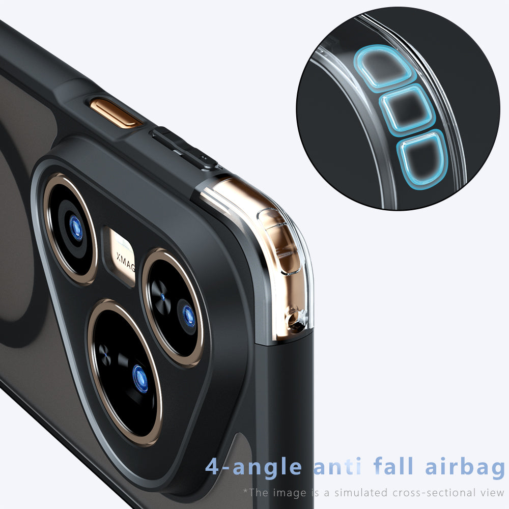 Custodia MagSafe per Huawei Pura 80 Ultra, Techsuit, PureFrost, Nero Satinato