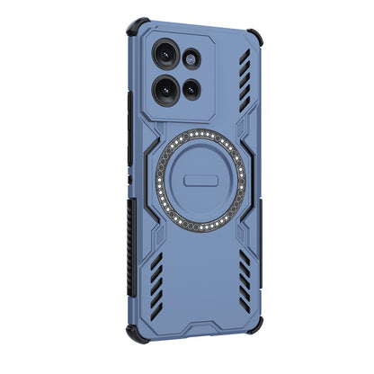 Custodia MagSafe per Motorola Edge 50, Techsuit, ArmorMag, Blu