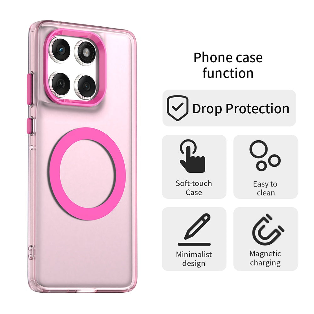 Custodia MagSafe per Motorola Edge 60 Fusion / Edge 60, Techsuit, CandyCase, Rosa