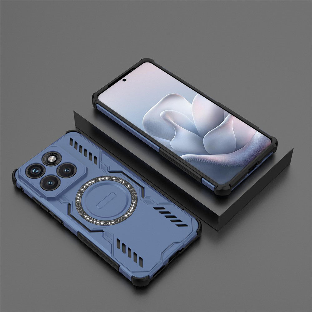 Custodia MagSafe per Motorola Edge 70 Fusion, Techsuit, ArmorMag, Blu