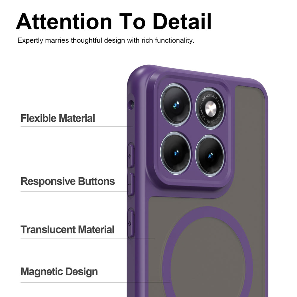 MagSafe Case for Motorola Edge 70 Fusion, Techsuit, HaloFrost II, Purple