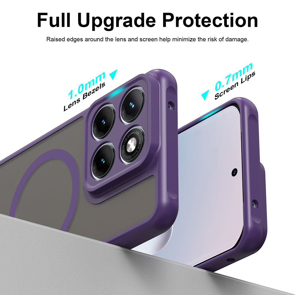 MagSafe Case for Motorola Edge 70 Fusion, Techsuit, HaloFrost II, Purple