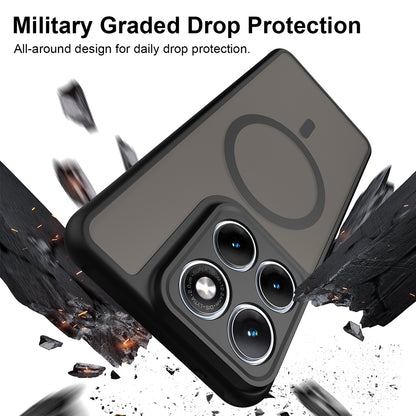 Custodia MagSafe per Motorola Edge 70 Fusion, Techsuit, HaloFrost II, Nera