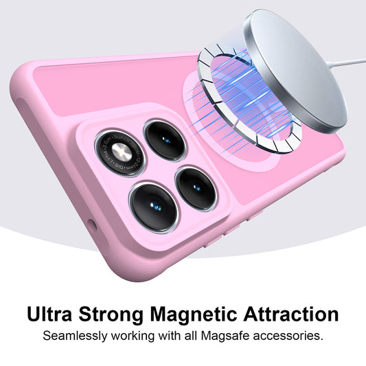 Custodia MagSafe per Motorola Edge 70 Fusion, Techsuit, HaloFrost II, Rosa