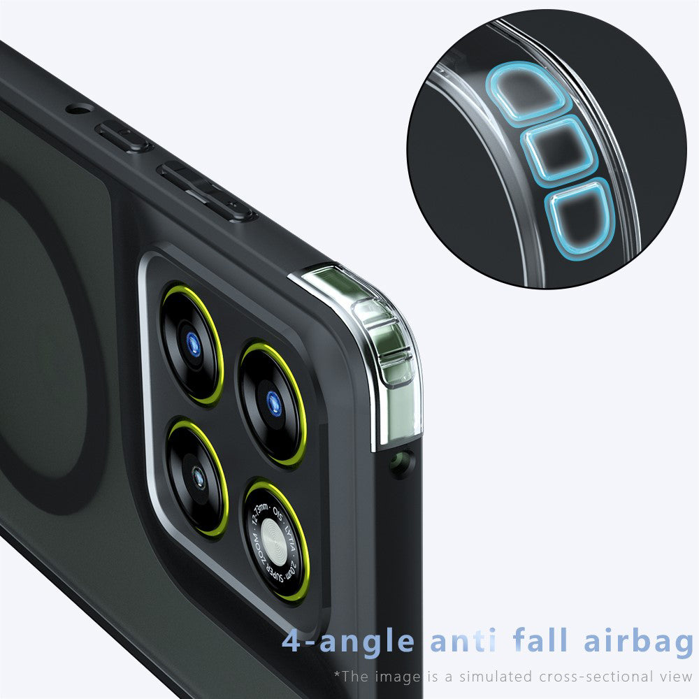 Custodia MagSafe per Motorola Edge 70 Fusion, Techsuit, PureFrost, Nero Satinato