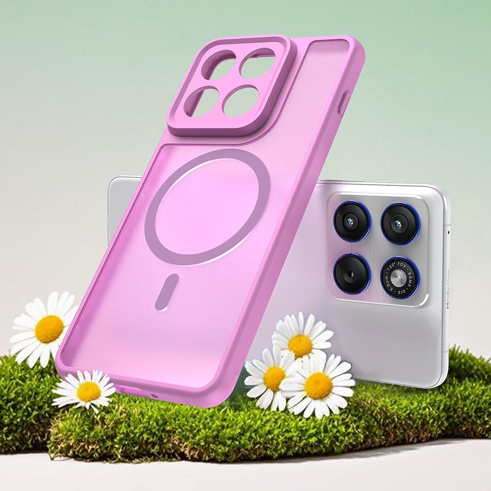 Custodia MagSafe per Motorola Edge 70, Techsuit, HaloFrost II, Rosa