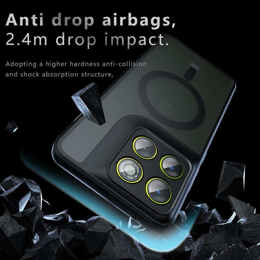 Custodia MagSafe per Motorola Edge 70, Techsuit, PureFrost, Nera Satinata