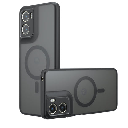 Custodia MagSafe per Motorola Moto G06, Techsuit, PureFrost, Nera Satinata