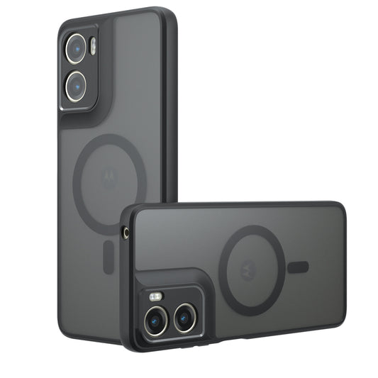 Custodia MagSafe per Motorola Moto G06, Techsuit, PureFrost, Nera Satinata