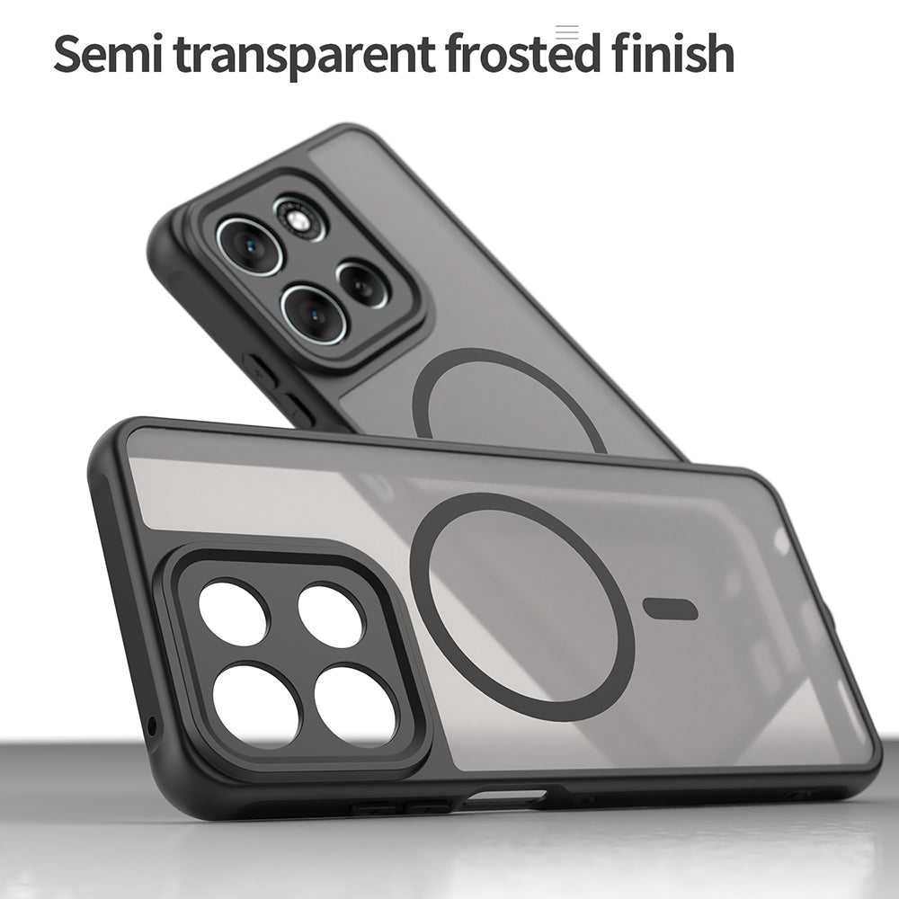Custodia MagSafe per Motorola Moto G86, Techsuit, HaloFrost II, Nera