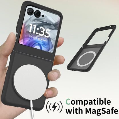 Custodia MagSafe per Motorola Razr 70 / Razr 60, Techsuit, PureFrost, Nero Satinato