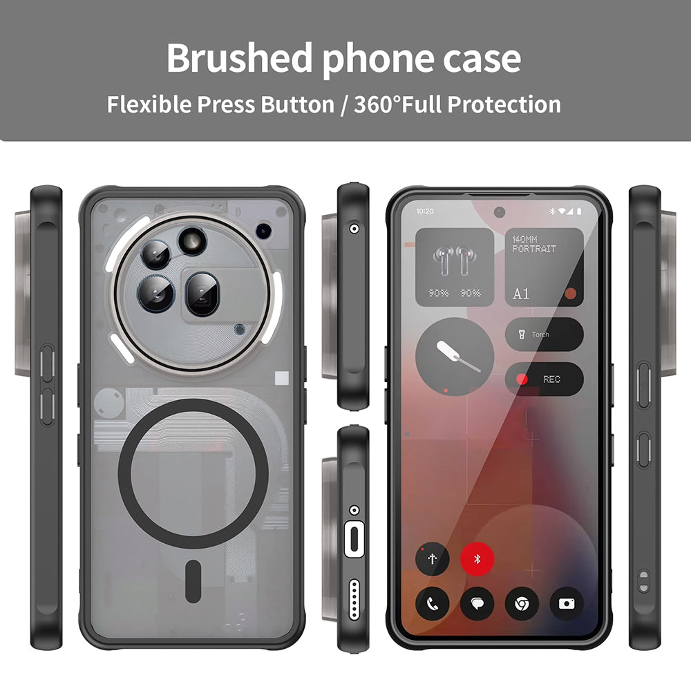 Custodia MagSafe per Nothing Phone (3a) Pro, Techsuit, HaloFrost II, Nera