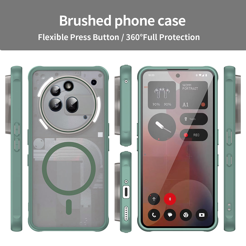 Custodia MagSafe per Nothing Phone (3a) Pro, Techsuit, HaloFrost II, Verde