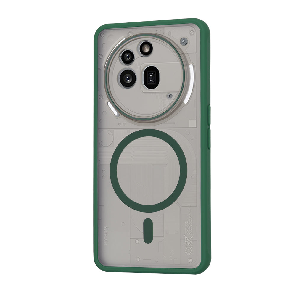 Custodia MagSafe per Nothing Phone (3a) Pro, Techsuit, HaloFrost, Verde