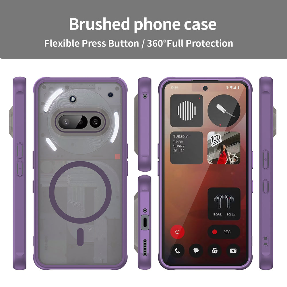 Custodia MagSafe per Nothing Phone (3a), Techsuit, HaloFrost II, Viola