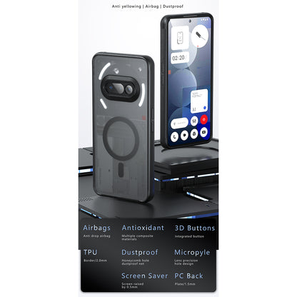 Custodia MagSafe per Nothing Phone (3a), Techsuit, PureFrost, Nera
