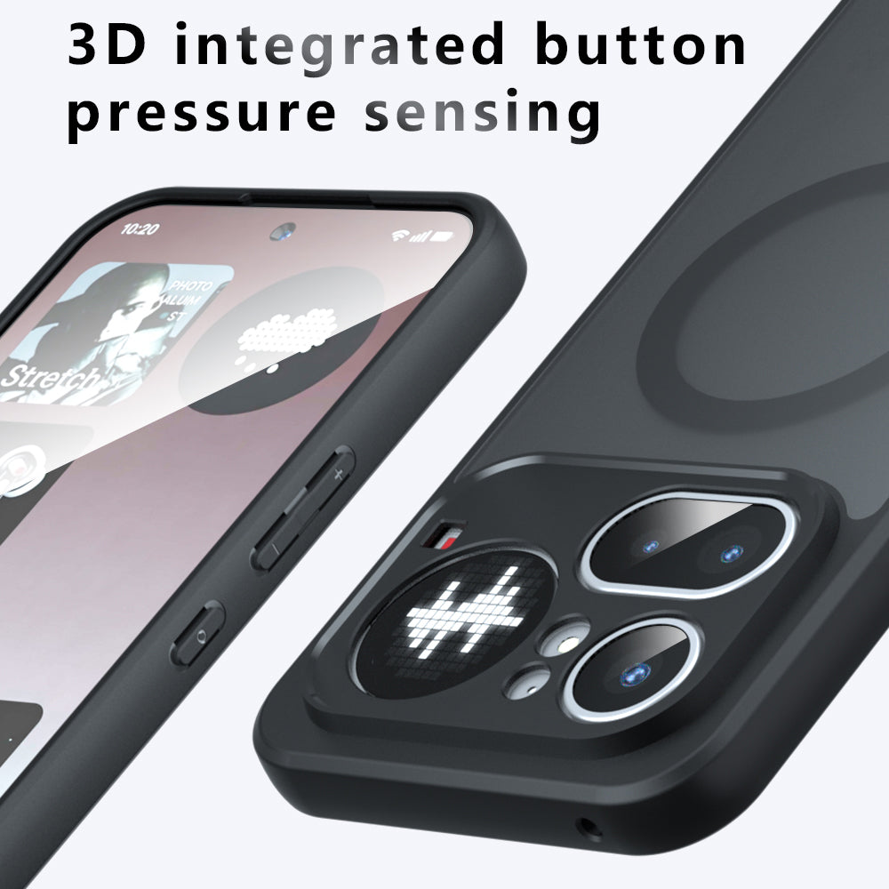 Custodia MagSafe per Nothing Phone (4a) Pro, Techsuit, PureFrost, Nero Satinato
