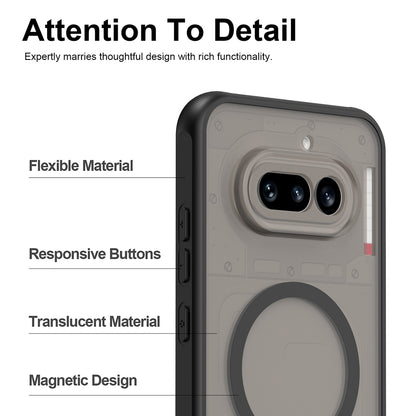 Custodia MagSafe per Nothing Phone (4a), Techsuit, HaloFrost II, Nera