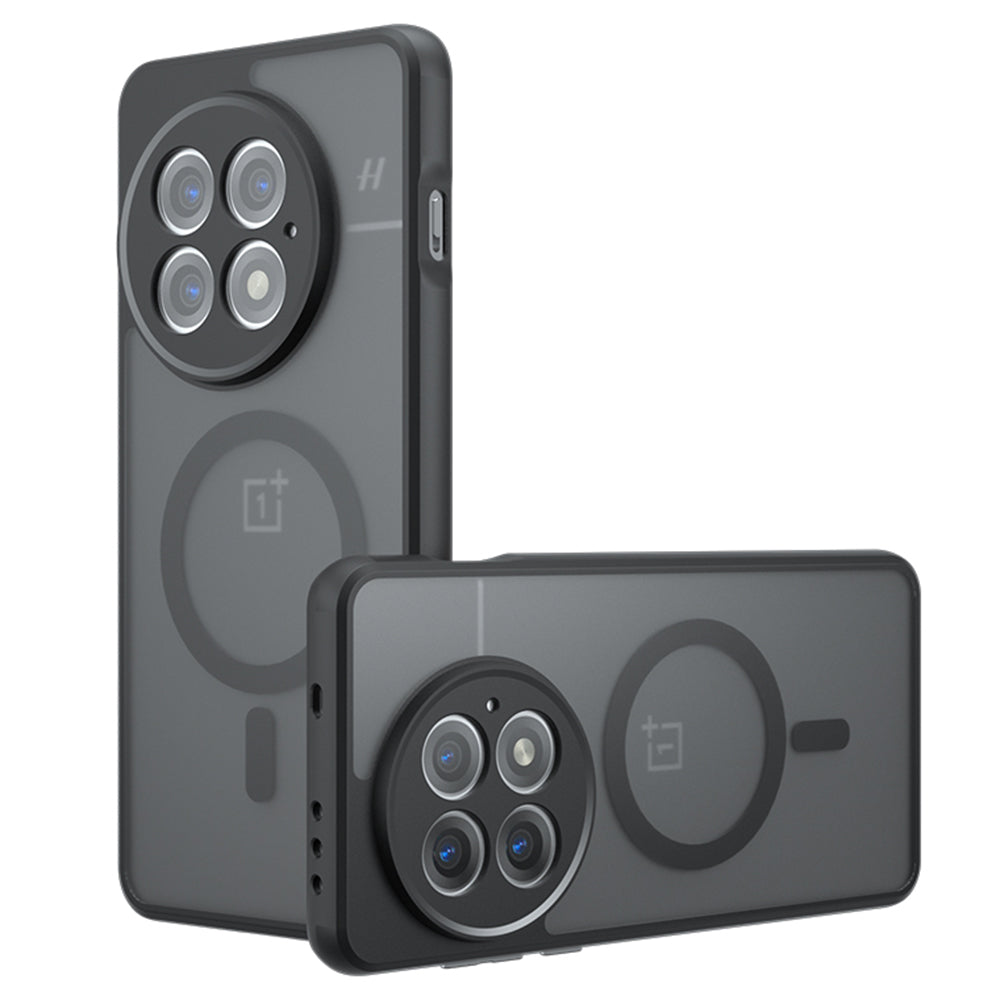 Custodia MagSafe per OnePlus 13, Techsuit, PureFrost, Nero Satinato