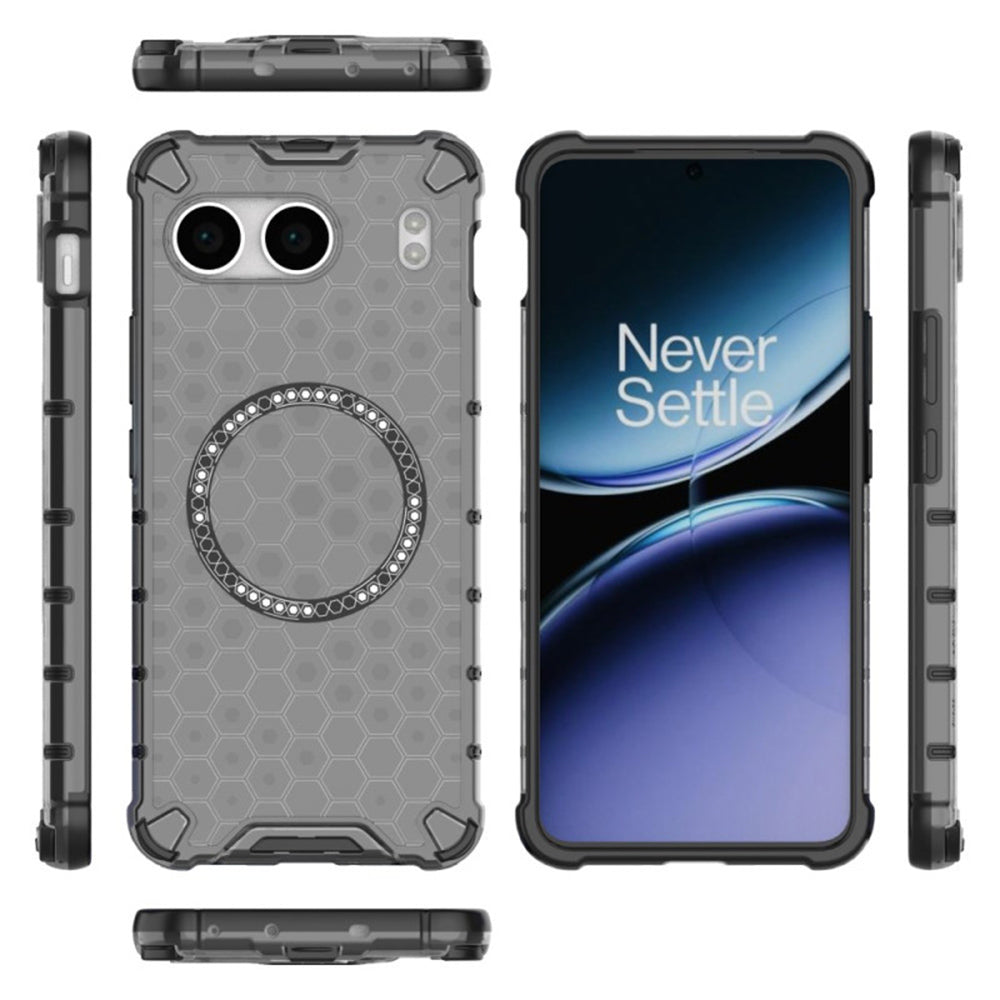 Custodia MagSafe per OnePlus Nord 4, Techsuit, HoneyComb Shield, Nera