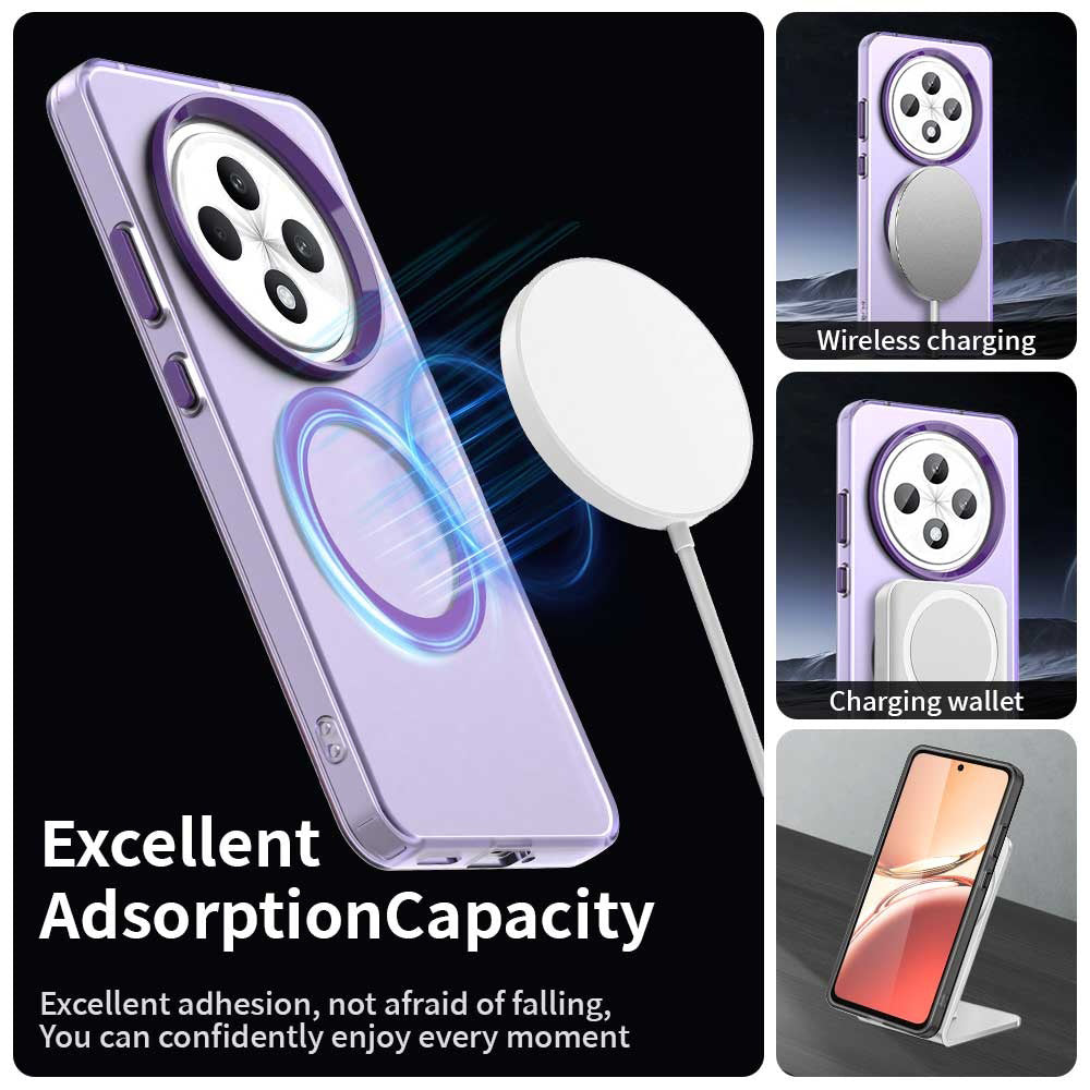 Custodia MagSafe per Oppo A3 4G / A3 5G, Techsuit, CandyCase, Viola