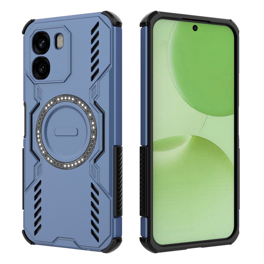 Custodia MagSafe per Oppo A6 4G, Techsuit, ArmorMag, Blu