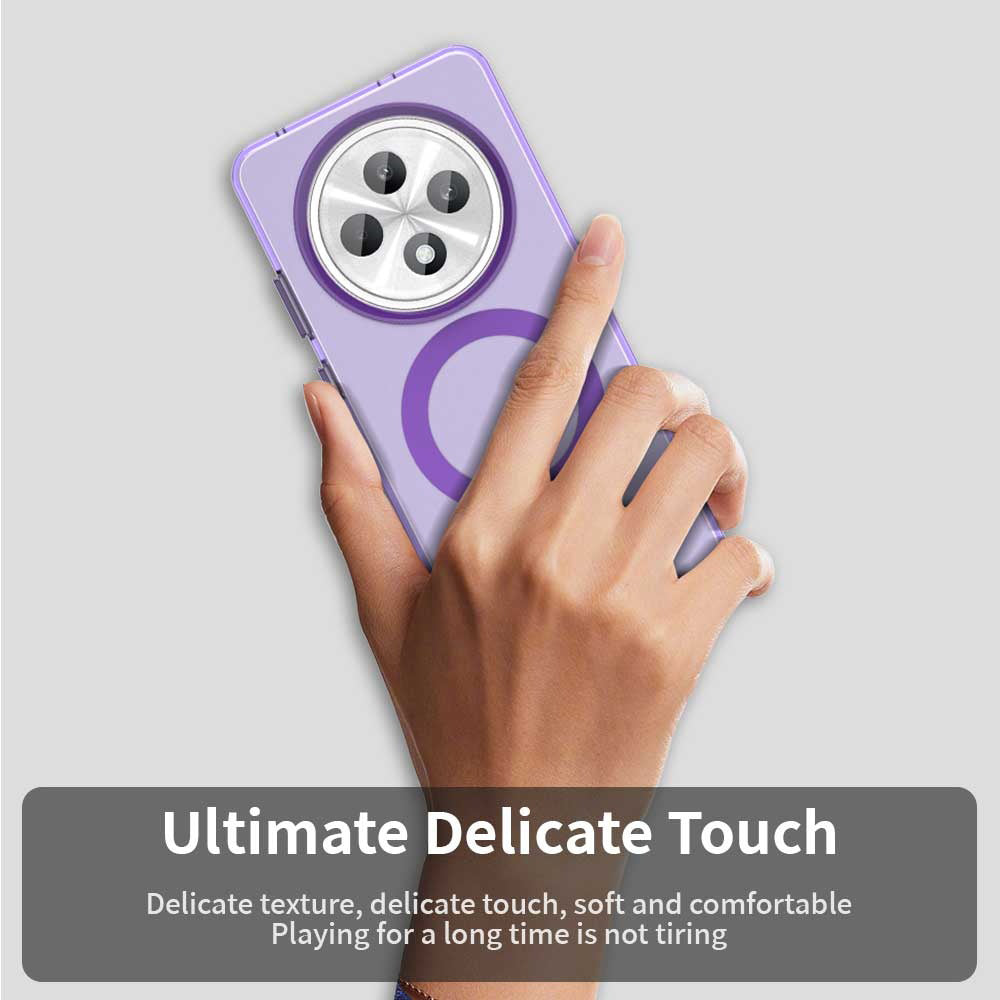 Custodia MagSafe per Oppo Reno12 FS 5G / Reno12 FS 4G / Reno12 F 4G / Reno12 F, Techsuit, CandyCase, Viola