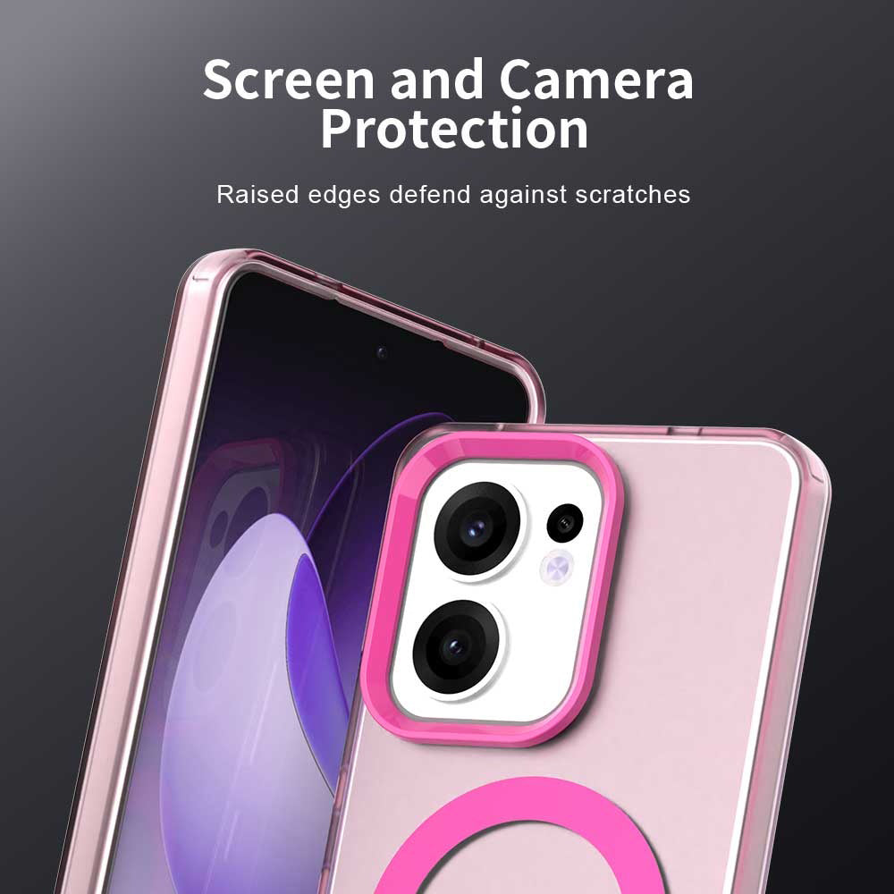Custodia MagSafe per Oppo Reno13 FS 5G / Reno13 F 4G / Reno13 F, Techsuit, CandyCase, Rosa